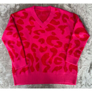 Oversized Pink and Red Boutique Sweater